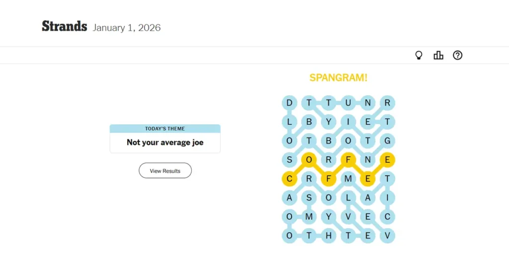 NYT Strands Hints Spangram Answers jan 1 2026